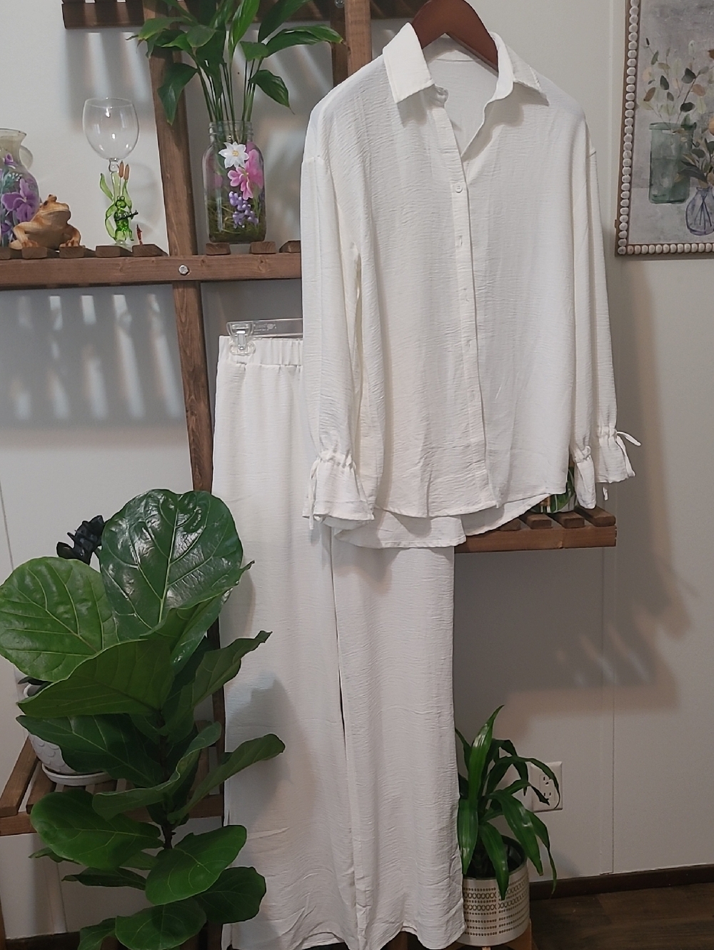 Ivory Beach Pants Set